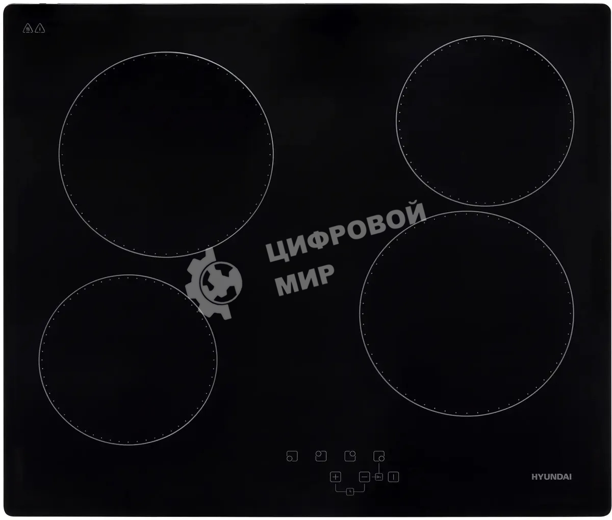 Электрическая варочная панель Hyundai HHE 6410 BG Hi-Light, независимая, черный