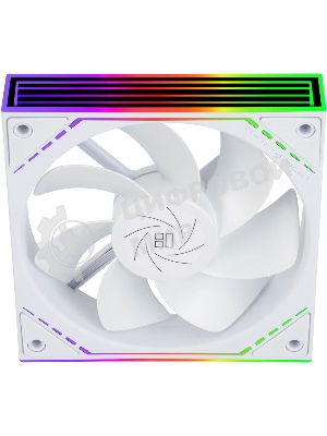 Кулер для корпуса Thermalright TL-M12RW Reverse (124x120x25mm, 4-pin PWM, ARGB, 42.6CFM, 23.2dBA, 1500RPM, White)