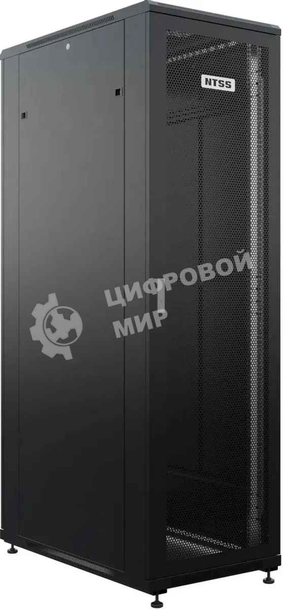Шкаф серверный NTSS Премиум (NTSS-R42U60120PD/PDD-BL) напольный 42U 600x1200мм пер.дв.перфор. металл 900кг серый 1110мм 150кг IP20 металл