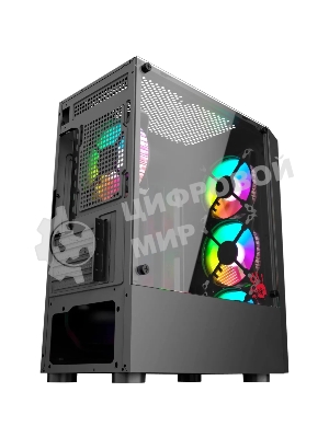 Компьютерный корпус Bloody BD-CC102F черный без БП mATX 2x120мм 2xUSB 2.0 1xUSB 3.0 audio bott PSU