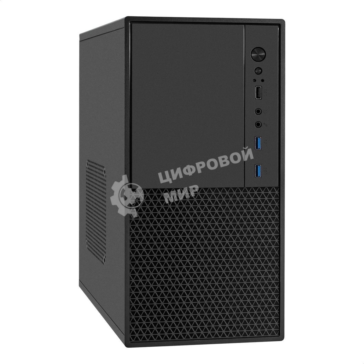 Компьютерный корпус Minitower ExeGate BAA-308MU2-UNS350 (mATX, БП UNS350 с вент. 12см, 1хUSB+2хUSB 3.0, HD Audio, черный)