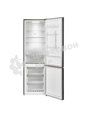 Холодильник Maunfeld MFF200NFSTSE серый двухкамерный 260/96л морозилка снизу, No Frost