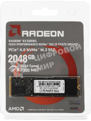 Накопитель SSD AMD PCIe 4.0 x4 2Tb R3MP42048G8 Radeon M.2 2280