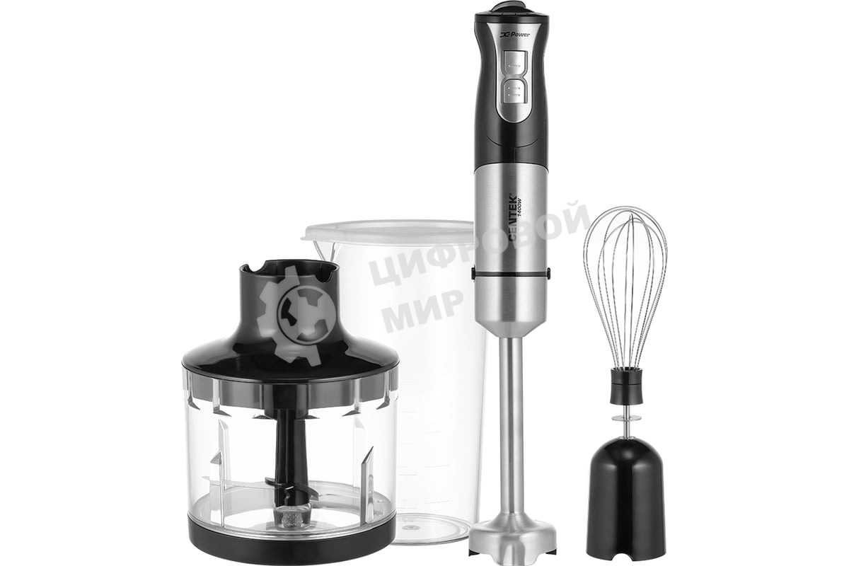 Блендер погружной Centek CT-1342 1400 Вт, черный/стальной