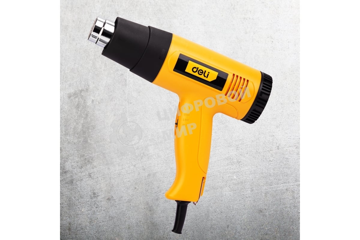 Фен технический Deli DL391201 (2000Вт, рабочая температура 400/600 град.)