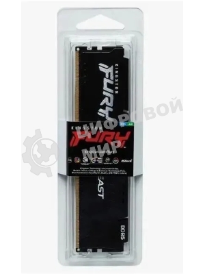 Оперативная память Kingston Fury Beast, DDR5, 16Gb (1x16GB), 5600MHz, CL36, DIMM, с радиатором, черный