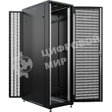 Шкаф серверный NTSS Премиум (NTSS-R42U80100PD/PDD-BL) напольный 42U 800x1000 мм пер. дв. перфор. металл 900 кг серый 910 мм 160 кг 1987 мм IP20 сталь
