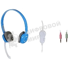 Гарнитура Logitech H150 голубой, проводная, 3.5 мм