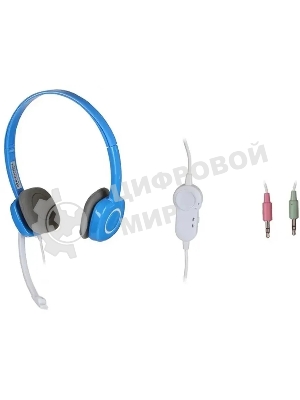 Гарнитура Logitech H150 голубой, проводная, 3.5 мм