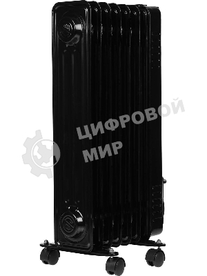 Обогреватель масляный Centek CT-6200 (7 секций) черный, 700/1000/1500Вт, 3 режима, механический термостат