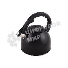 Чайник для плиты MALLONY MAL-042-N 2,5 литра, черный, со свистком (910088)