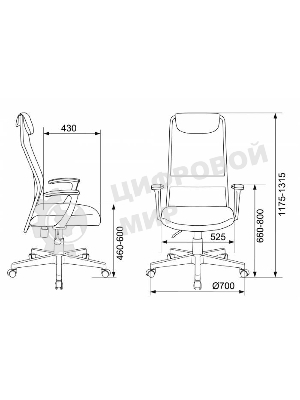 Кресло Бюрократ KB-8/BLACK TW-01 TW-11 черный, сетка