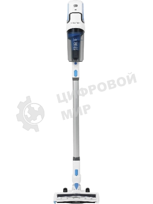 Пылесос вертикальный Coolfort CF-3006 белый/голубой, питание от аккумулятора, 130 вт, уборка сухая, пылесборник 0.5 л, работа от АКБ max 30 мин.