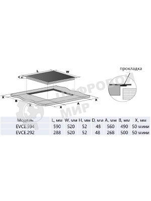 Варочная панель Maunfeld EVCE.594-BK ЧЕРНОЕ стекло