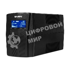 Источник бесперебойного питания SVEN Pro 650 650VA/390W LCD, USB, RJ-45 (2 EURO)
