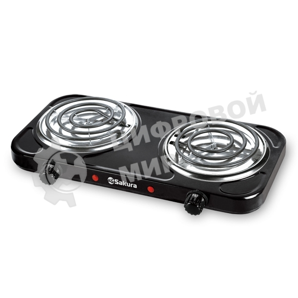 Плита настольная электрическая Sakura ПЭ-03В 2000Вт 145/145мм 2конф/спир