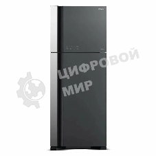 Холодильник Hitachi HRTN7489DF GGRCS серый стекло двухкамерный инвертер 345/105л морозилка сверху, No Frost