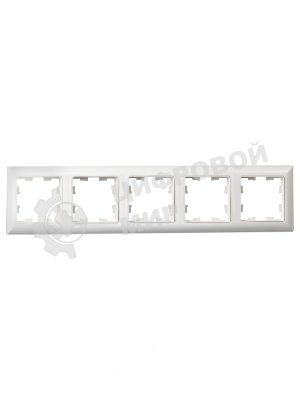 Рамка 5-местная IEK BRITE РУ-5-Бр DECOR 3D-форма белый