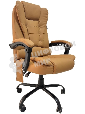 Кресло Cactus CS-CHR-OC05M-BR бежевый, экокожа, подголовник