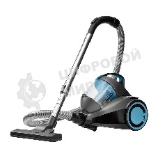 Пылесос Galaxy Line GL 6224 серый/голубой, 300/2400 Вт, уборка сухая, пылесборник контейнер 2 л