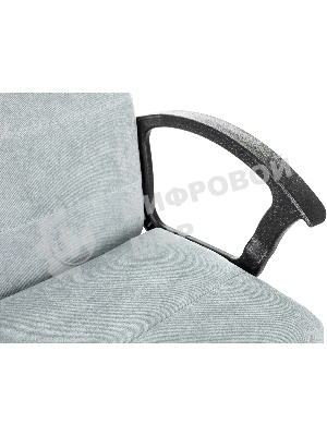 Кресло Бюрократ Triest Fabric серо-голубой, ткань