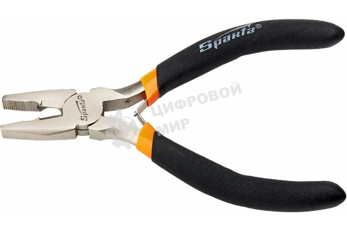 Плоскогубцы Mini Sparta 130 мм, никелированные, авторазжим