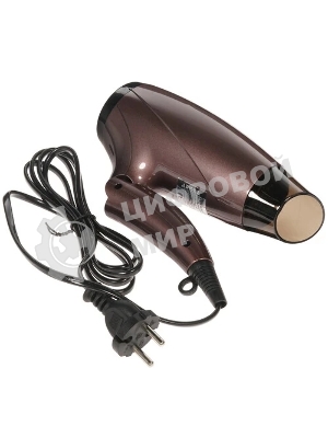 Фен ARESA AR-3214 коричневый/черный, 1250 Вт, компактный