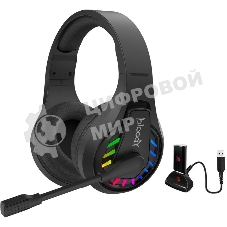 Гарнитура Bloody GR230 чёрный, беспроводная + проводная, радиоканал, до 40 ч, подсветка