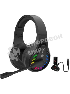 Гарнитура Bloody GR230 чёрный, беспроводная + проводная, радиоканал, до 40 ч, подсветка