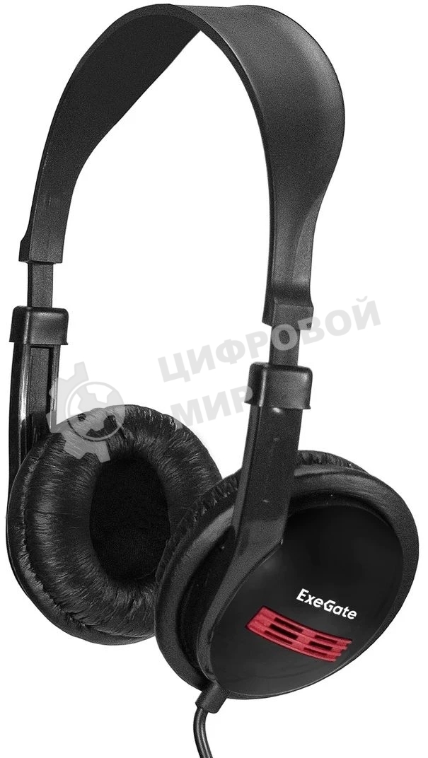 Гарнитура Exegate HS-120S чёрный, проводная, 2 x mini jack 3.5 мм, подвижный микрофон