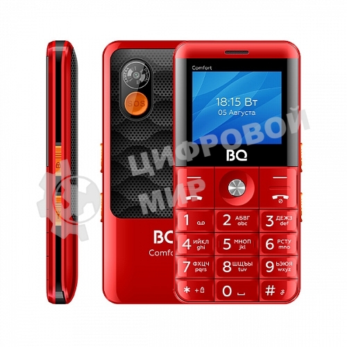 Мобильный телефон BQ 2006 Comfort красный/черный