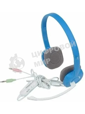 Гарнитура Logitech H150 голубой, проводная, 3.5 мм