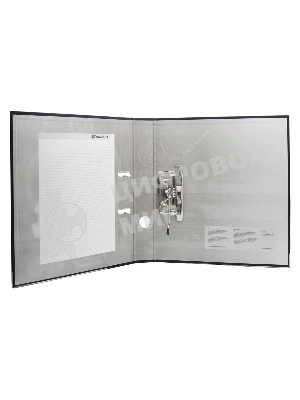 Папка-регистратор картонный с PVC покрытием Silwerhof 355020-01 50мм, без окантовки, карман на корешке, черный