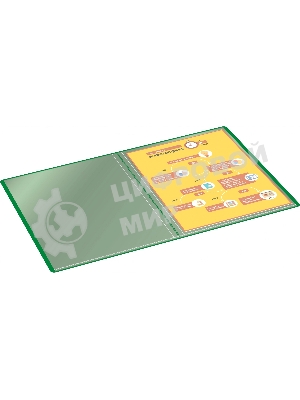 Папка с 20 прозрачными вкладками Silwerhof Eco A4, пластик, 0.5мм, зеленый