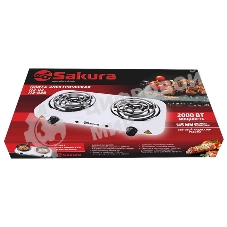 Плита настольная электрическая Sakura ПЭ-03В 2000Вт 145/145мм 2конф/спир