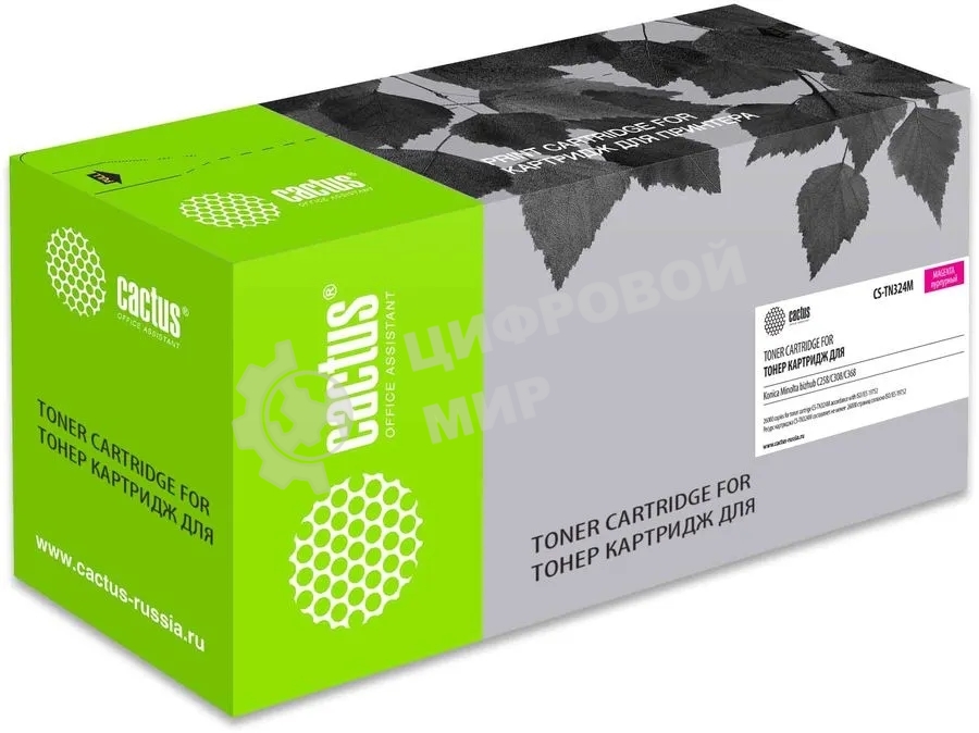 Картридж лазерный Cactus CS-TN324M пурпурный (26000 стр.) для Konica Minolta bizhub C258/C308/C368
