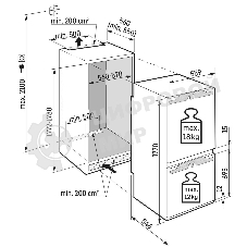 Встраиваемый холодильник Liebherr ICf 5103-22 001 белый двухкамерный 182/80л