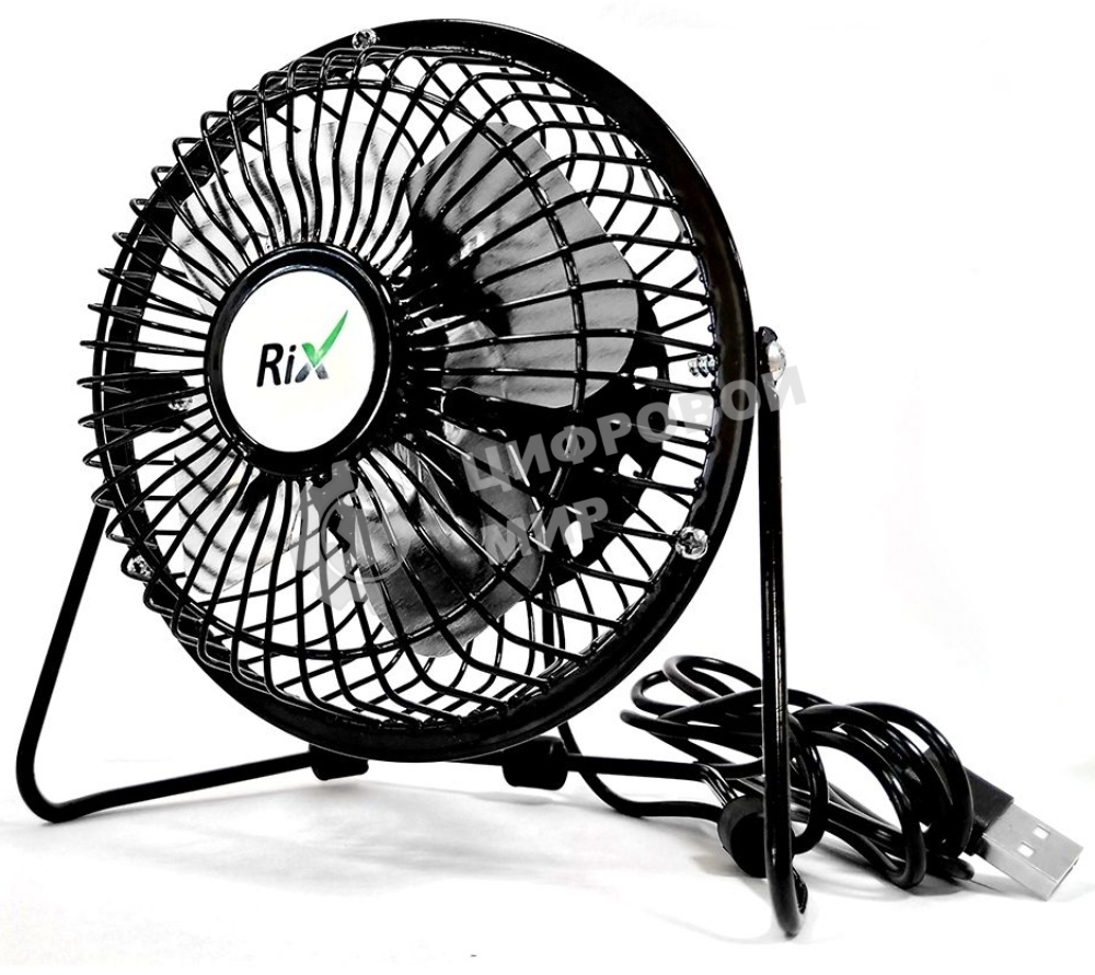 Вентилятор бытовой настольный Rix RDF-1501USB 4 Вт, черный