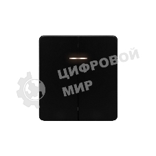 Выключатель Kranz ROUND 2 кл с подсветкой 10А с/у оникс