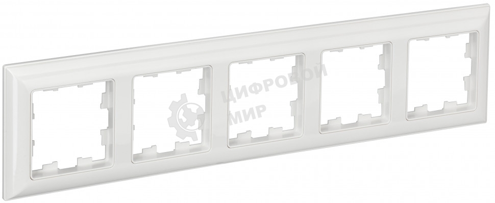 Рамка 5-местная IEK BRITE РУ-5-Бр DECOR 3D-форма белый