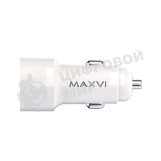 Автомобильное зарядное устройство Maxvi CCM-PS242 белый 2.4A 12W, 2xUSB