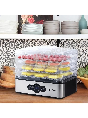 Сушилка для овощей и фруктов Kitfort KT-1914 5под. 240 Вт, черный