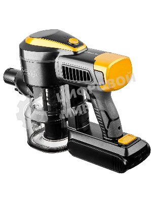 Пылесос вертикальный Brayer BR4273 серый/желтый, питание от аккумулятора, 350 Вт, уборка сухая, пылесборник 0,8 л