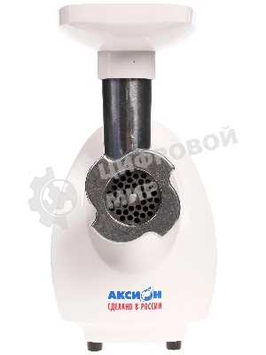Мясорубка электрическая Аксион М25.01 белый, 1500 Вт, 1.7 кг/мин, защита от перегрузки, насадки - 3