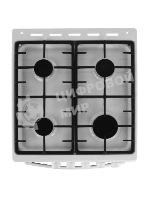 Плита Газовая Flama N FG 24239 W белый (стеклянная крышка) реш.чугун