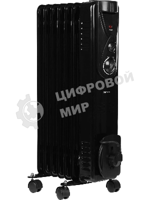 Обогреватель масляный Centek CT-6200 (7 секций) черный, 700/1000/1500Вт, 3 режима, механический термостат