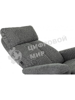 Кресло для дома Бюрократ Baron с пуфом серый, металл черный крестов. (BARON/GREY)