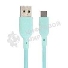 Кабель USB-A to Type-C, silica gel, 1м, 3A, 18W (blue)