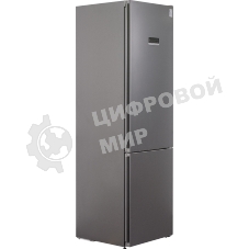 Холодильник Weissgauff CBN2WC2C2 INVERTER тёмно-серый двухкамерный 280/108л морозилка снизу, No Frost