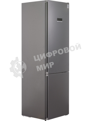 Холодильник Weissgauff CBN2WC2C2 INVERTER тёмно-серый двухкамерный 280/108л морозилка снизу, No Frost